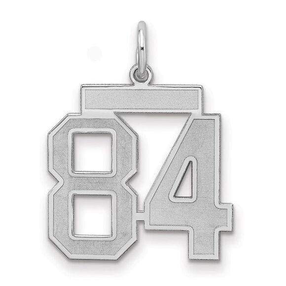 Sterling Silver Jersey Collection Medium Number 84 Pendant